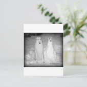 Mychtar en Zijne Snowdog. :) Feestdagenkaart (Staand voorkant)