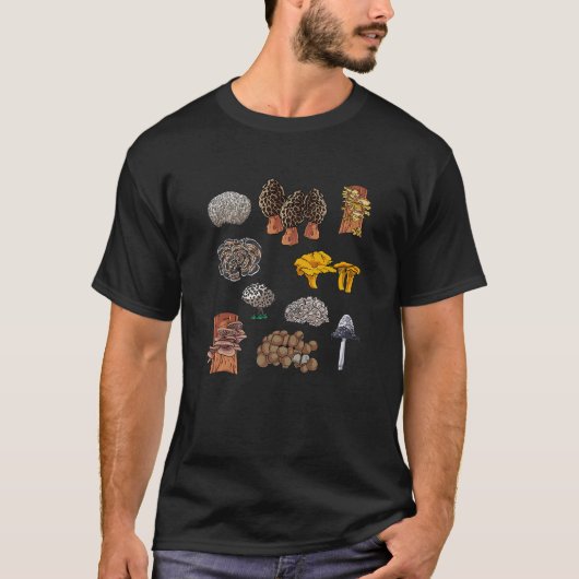 Mycologie Gift for Eetble Wild Mushroom Lovers - M T-shirt (Voorkant)