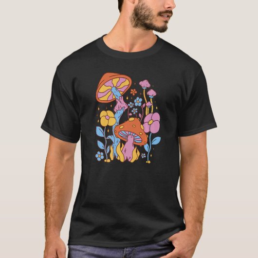 Mycologie kleurrijke paddenstoelen voor Hippies A T-shirt (Voorkant)