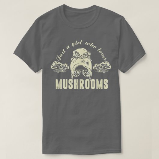 Mycologie paddenstoel, gewoon een meisje dat van o t-shirt (Design voorkant)
