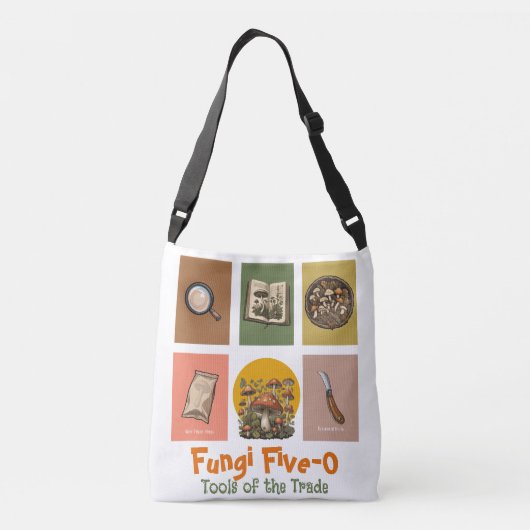 Mycologist Toolkit: Foraging Essentials Crossbody Tas (Achterkant)