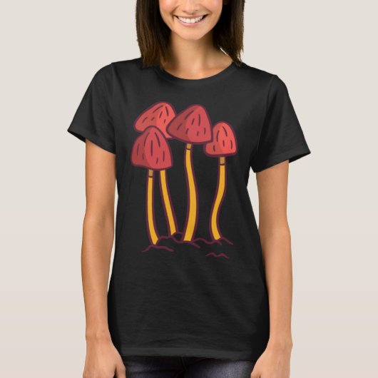 Mycology Fungi Foraging Mushroom Whisperer Red Shr T-shirt (Voorkant)