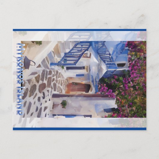 Myconos  coffee mug briefkaart (Voorkant)