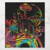 Mycorrhizale schimmels wijn etiket (Enkel label)