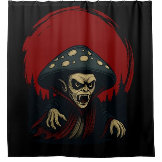 MycoVamp-Bleeding Tooth Fungi Douchegordijn (Voorkant)