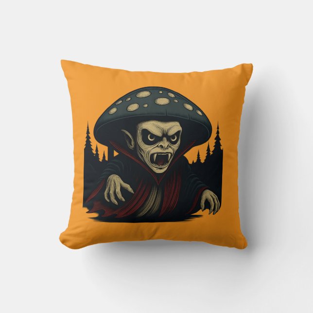 MycoVamp- Bleeding Tooth Fungi "orange" Kussen (Voorkant)