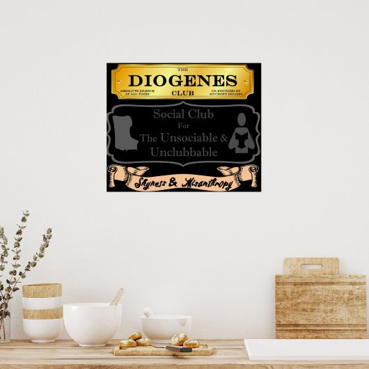 Mycroft Holmes Diogenes Club for the unsociable Poster (Keuken)