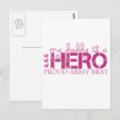 mydaddyisaheroproudarmybrat briefkaart (Voorkant / Achterkant)