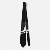 Mydeas Black & White Gray Wacky Marbled Paint Stropdas (Voorkant)