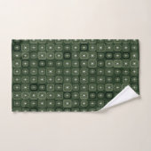 Mydeas | Donkergroene Sparkle Line Retro Squares Bad Handdoek (Handdoek)