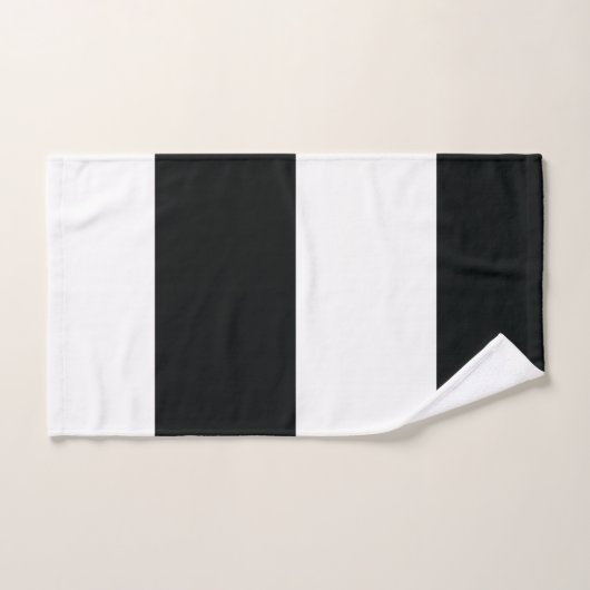 Mydeas | Extra brede zwarte en witte strepen Handdoek (Handdoek)