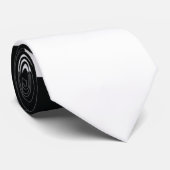 Mydeas | Extra brede zwarte en witte strepen Stropdas (Opgerold)