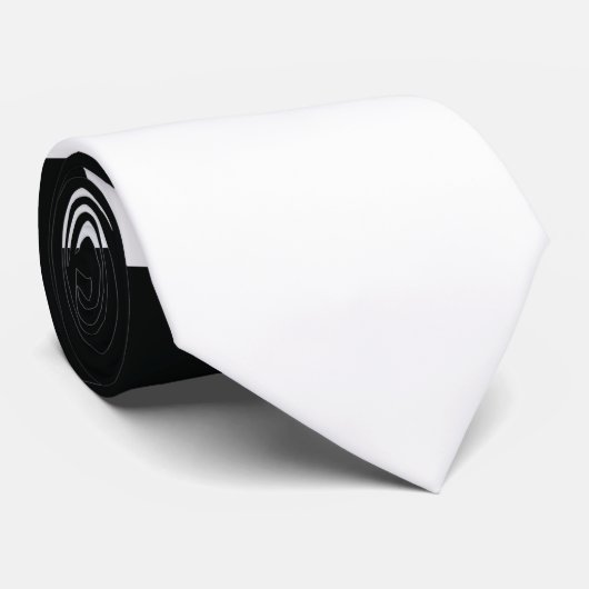 Mydeas | Extra brede zwarte en witte strepen Stropdas (Opgerold)