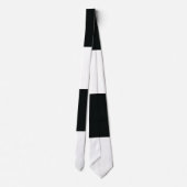 Mydeas | Extra brede zwarte en witte strepen Stropdas (Achterkant)