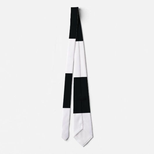 Mydeas | Extra brede zwarte en witte strepen Stropdas (Achterkant)