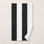 Mydeas | Zwarte en witte brede strepen Bad Handdoek (Handdoek)