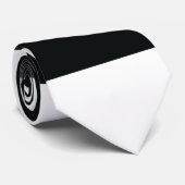 Mydeas | Zwarte en witte brede strepen Stropdas (Opgerold)
