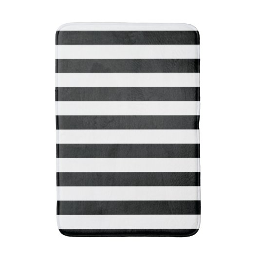 Mydeas | Zwarte en witte dikke strepen Badmat (Voorkant Verticaal)