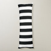 Mydeas | Zwarte en witte dikke strepen Lichaamskussen (Achterkant (Verticaal))