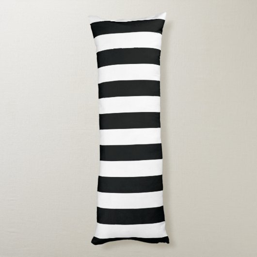 Mydeas | Zwarte en witte dikke strepen Lichaamskussen (Achterkant (Verticaal))