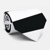 Mydeas | Zwarte en witte dikke strepen Stropdas (Opgerold)