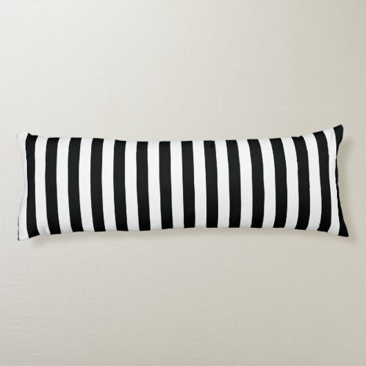 Mydeas | Zwarte en witte dun strepen Lichaamskussen (Achterkant)