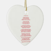 MyDeepLovePoemTextRedOnWhite021411 Keramisch Ornament (Rechts)