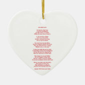 MyDeepLovePoemTextRedOnWhite021411 Keramisch Ornament (Voorkant)