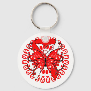 Myelodysplastisch syndroom Butterfly Circle of Rib Sleutelhanger