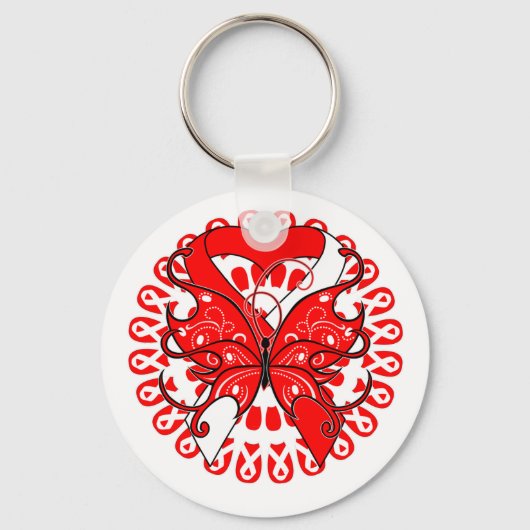 Myelodysplastisch syndroom Butterfly Circle of Rib Sleutelhanger (Voorkant)