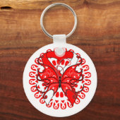 Myelodysplastisch syndroom Butterfly Circle of Rib Sleutelhanger (Voorkant)