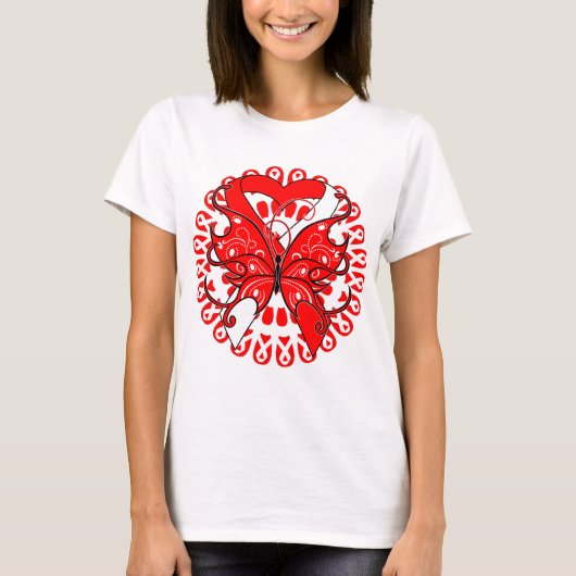 Myelodysplastisch syndroom Butterfly Circle of Rib T-shirt (Voorkant)