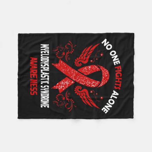 Myelodysplastisch syndroom MDS-bewustzijn Fleece Deken (Voorkant (Horizontaal))