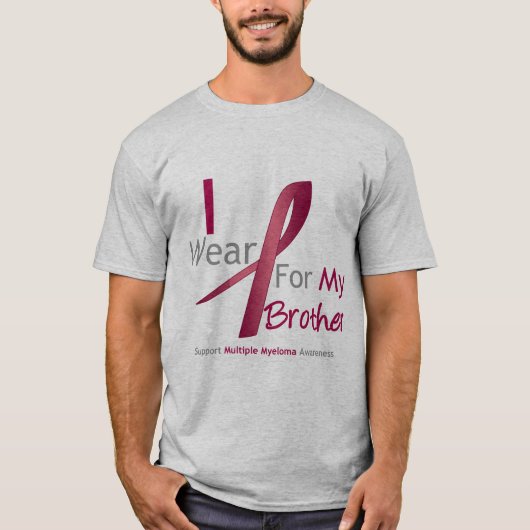 Myeloma - Ik heb Bourgogne Draag voor mijn broer T-shirt (Voorkant)