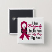 Myeloma Ribbon Hero My tante Vierkante Button 5,1 Cm (Voorkant /achterkant)