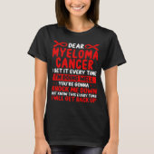Myeloom kanker Bewustheid Maand Kanker Lint T-shirt (Voorkant)