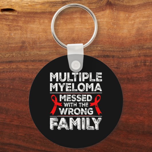 Myeloombewustzijn Lint Overlevende van bloedkanker Sleutelhanger (Voorkant)