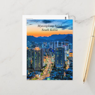 Myeongdong, Seoul, Zuid-Korea Briefkaart