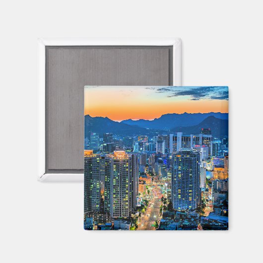 Myeongdong, Seoul, Zuid-Korea Magneet (Voorkant / Achterkant)