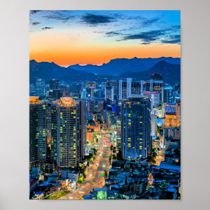 Myeongdong, Seoul, Zuid-Korea Poster