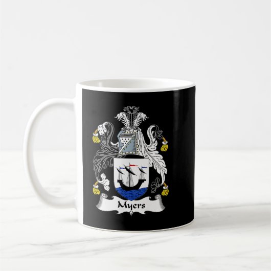 Myers Coat of Arms Family Crest Koffiemok (Links)