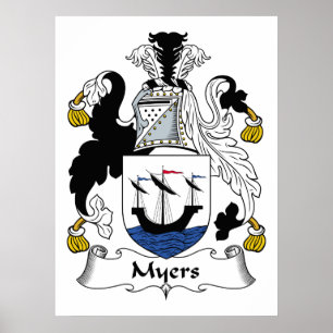 Myers Family Crest Poster