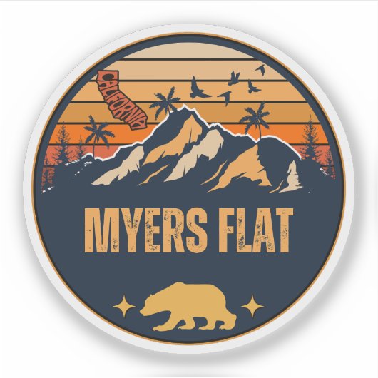 Myers Flat, Californië Sticker (Voorkant)