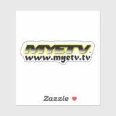 MYETV laptop sticker (doorzichtig/wit) (Vel)
