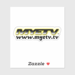 MYETV laptop sticker (doorzichtig/wit)