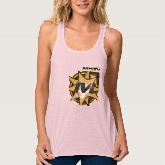 MYETV Women's Flowy Racerback Tanktop (roze) (Voorkant)