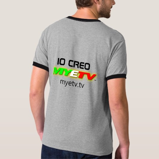 MYETV's italiaanse Mannen Basic Ringer T-Shirt (Achterkant)