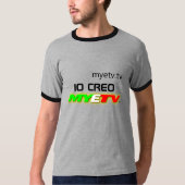 MYETV's italiaanse Mannen Basic Ringer T-Shirt (Voorkant)