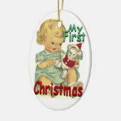 MyFirstKerstmis-CERAMIC Oval Ornament (Links)