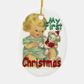 MyFirstKerstmis-CERAMIC Oval Ornament (Voorkant)